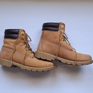 Timberland Women Tan Nubuck Lace-Up Work Boots